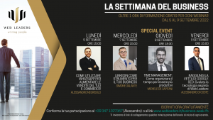 La settimana del business dal 5 al 9 settembre, webinar gratuiti sul web marketing